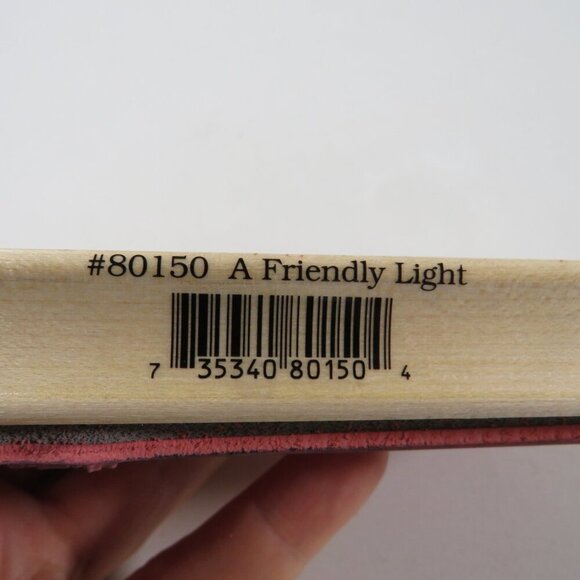 D. Morgan LARGE Rubber Stamp Wood Backed Lighthouse "A Friendly Light" - Picture 8 of 8